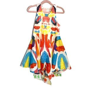 NWT Stella McCartney Kids' "Colorful Butterfly Twirly Cotton Dress".  Size 6